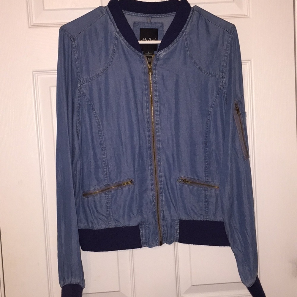 Blue bomber jacket